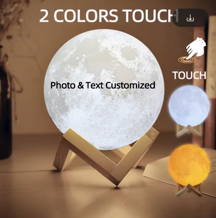 Lámpara lunar personalizable