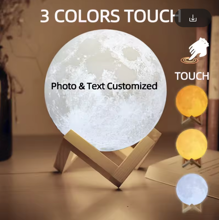 Lámpara lunar personalizable